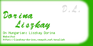 dorina liszkay business card